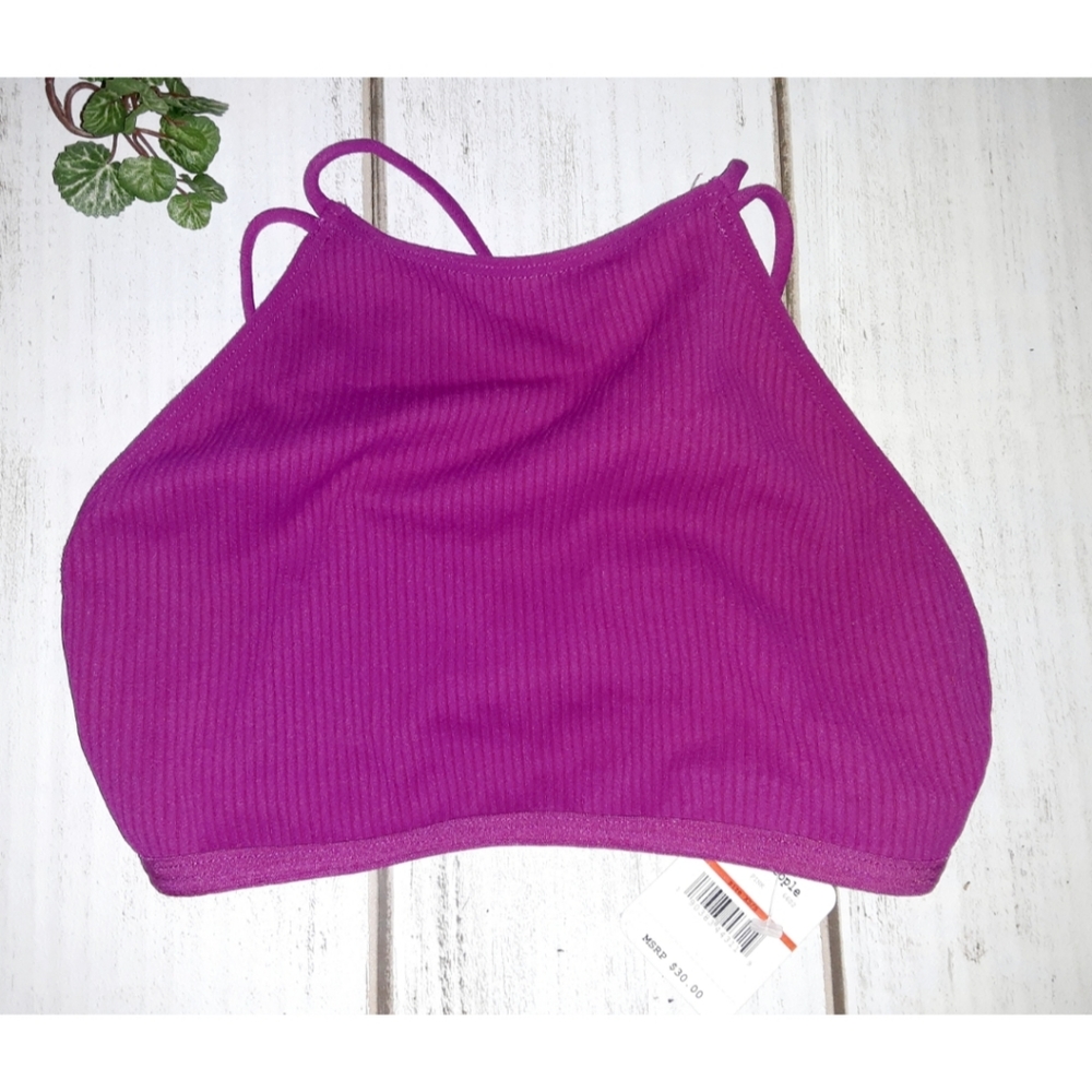 Free People High Neck Strappy Back Bra - Pink - Picture 6 of 16
